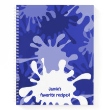 Fun Abstract Blue Splatter Painting Name Recipe
