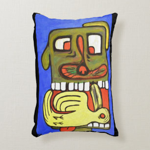 Fun Abstract Dog Face  Decorative Cushion