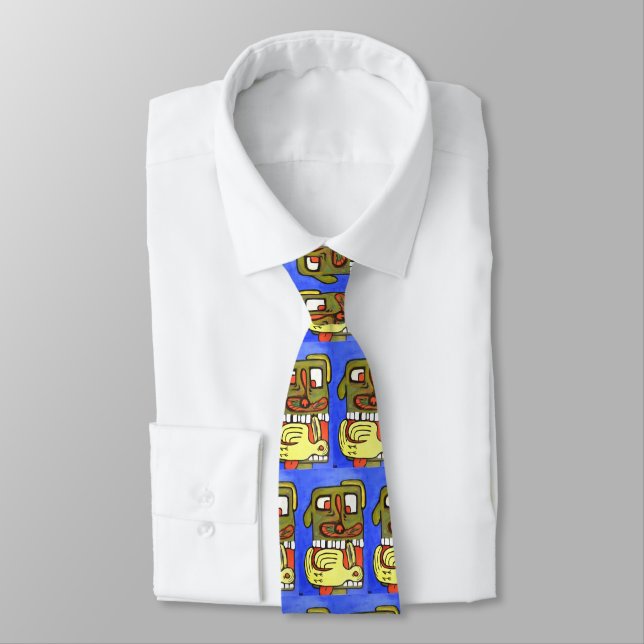 Fun Abstract Dog Face  Tie (Tied)