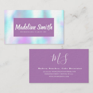Fun Abstract Homemade Cake Bakery Business Card