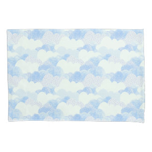 Fun Abstract Modern Rain Cloud Pattern Pillowcase