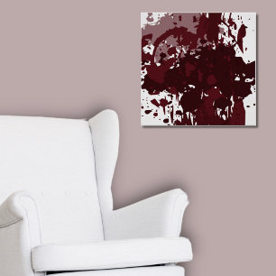 Fun Abstract Rosewood Red Splatter Art Poster