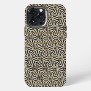 Fun Abstract Striped Snake in Brown Neutral Tones iPhone 13 Pro Max Case