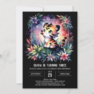 Fun Adorable Tiger Birthday  Invitation