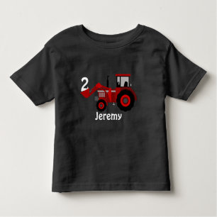 Fun Age and Name Birthday Tractor Toddler T-Shirt
