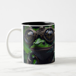 Fun AI Fantasy Frog with Glasses Creature Mug
