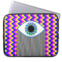 Fun all seeing eye digital art with multicolored w