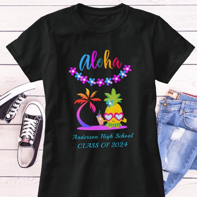 Fun Aloha Tropical Luau Party Graduation T-Shirt (Creator Uploaded)