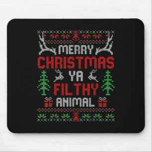 Fun Alone At Home Movies Merry Christmas You Filty Mouse Pad