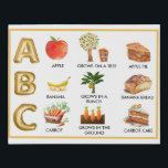 Fun Alphabet ABC's Personalised Name Faux Canvas Print<br><div class="desc">Fun educational faux canvas print for child's room or nursery school -- learn ABC's and learn something about veggie's -- how they grow and what they can become in our daily lives. I think it is important to grow up thinking about how things relate to one-another. This is just a...</div>