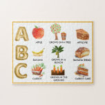 Fun Alphabet ABC's Personalised Name Jigsaw Puzzle<br><div class="desc">Fun educational puzzle for the family -- learn ABC's and learn something about veggie's -- how they grow and what they can become in our daily lives. I think it is important to grow up thinking about how things relate to one-another. This is just a simple beginning of the thought...</div>