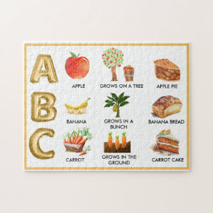 Fun Alphabet ABC's Personalised Name Jigsaw Puzzle