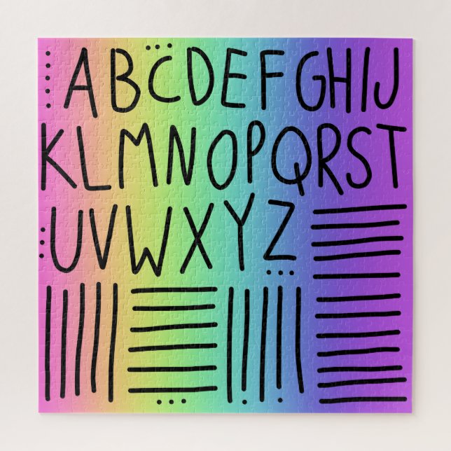 Fun Alphabet Rainbow Jigsaw Puzzle (Vertical)