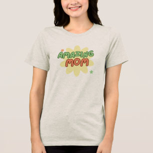 Fun 'Amazing Mum' Positivity Mum and Me Photos Tri-Blend Shirt