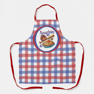 Fun American as Baseball & Apple Pie Apron