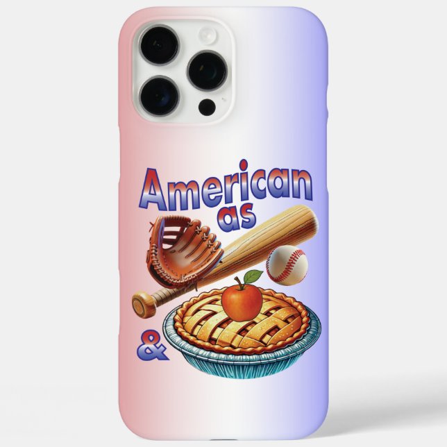 Fun American as Baseball & Apple Pie  Case-Mate iPhone Case (Back)