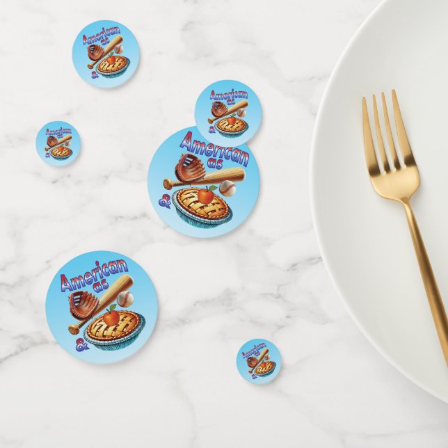 Fun American as Baseball & Apple Pie  Confetti (Group)