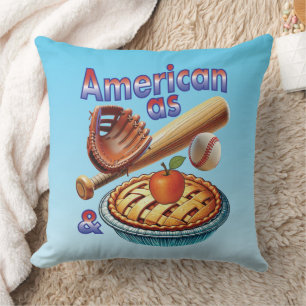 Fun American as Baseball & Apple Pie Cushion