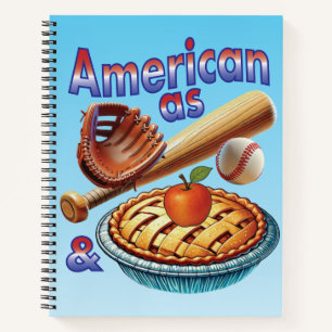 Fun American as Baseball & Apple Pie Notebook