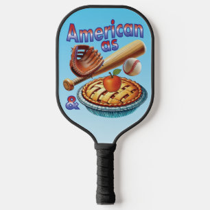 Fun American as Baseball & Apple Pie Pickleball Paddle