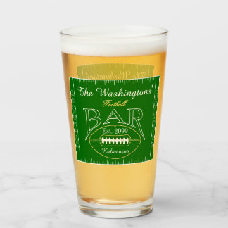 Fun American Football Bar Drinkware Beer Pint Beer Glass