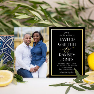 Fun Ampersand FOIL Editable Colour Photo Wedding