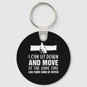 Fun Amputee People in Wheelchair Handicap Person D Key Ring