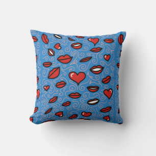 Fun and Bold Lips Pattern Cushion