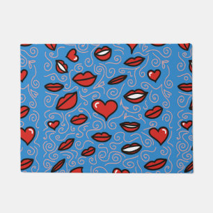 Fun and Bold Lips Pattern Doormat