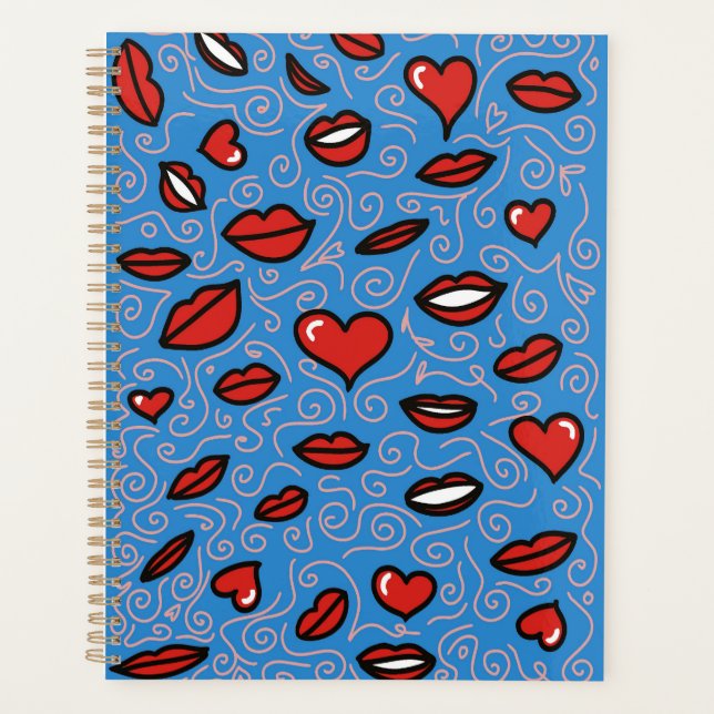 Fun and Bold Lips Pattern Planner (Front)
