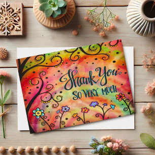Fun and Carefree Thank You Card