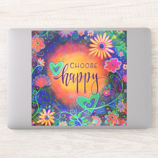 Fun and Colourful Choose Happy Encouragement (Computer)
