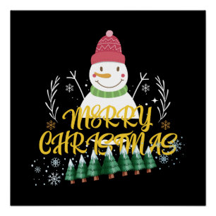 Fun and colourful Christmas wish design Poster