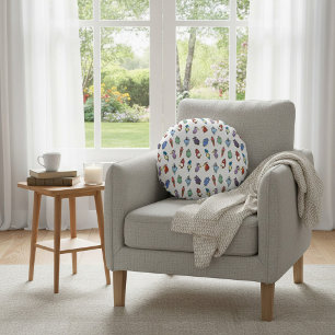 Fun and Colourful Decorative  Round Cushion