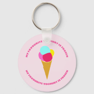 Fun and colourful ice cream keychain