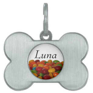 Fun and colourful jelly beans pet ID tag