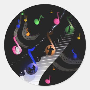 Fun and Colourful Music notes Sticker