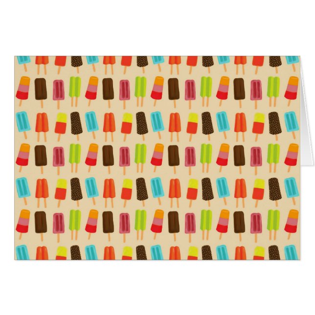 Fun and Colourful Popsicles Retro Pattern (Front Horizontal)