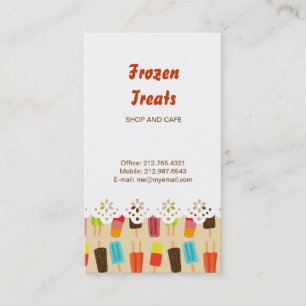 Fun and Colourful Popsicles Retro Pattern Business Card