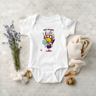 Fun and Colourful Teacher Emoji  Baby Bodysuit