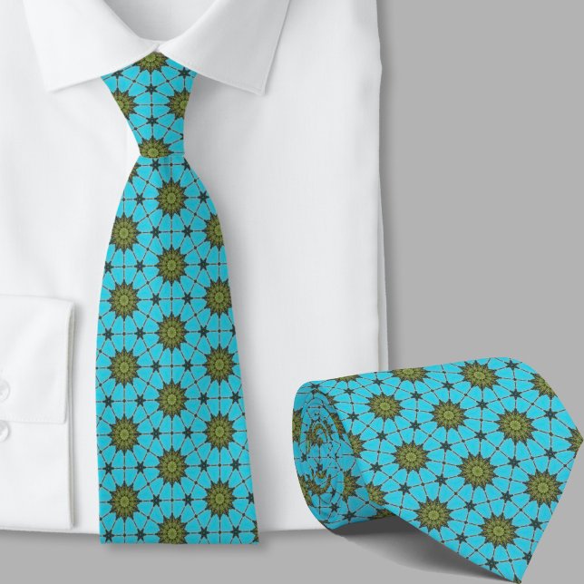 Fun and Colourful Teal Pattern Tie (Creator Uploaded)