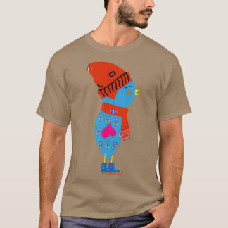 Fun and cute bird ice skating T-Shirt