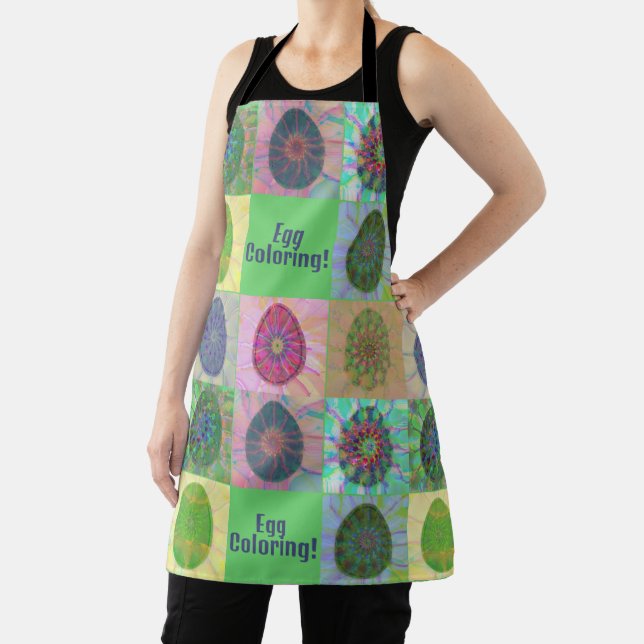 Fun and Cute Colourful Abstract Easter Egg Colouri Apron (Insitu)