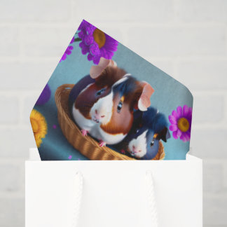 Fun and cute guinea pigs  tissue paper