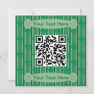 Fun and Fancy 4 Leaf Clover QR Code Invitation