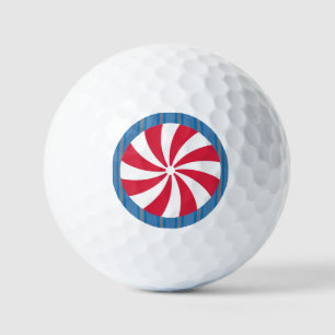 Fun and Fancy Blue Christmas Peppermint Candy Golf Balls