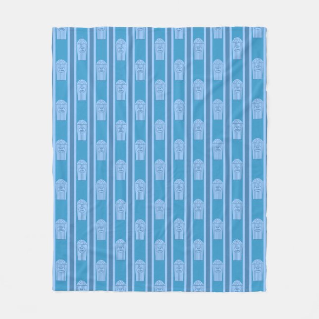 Fun and Fancy Blue Popcorn Fleece Blanket (Front)