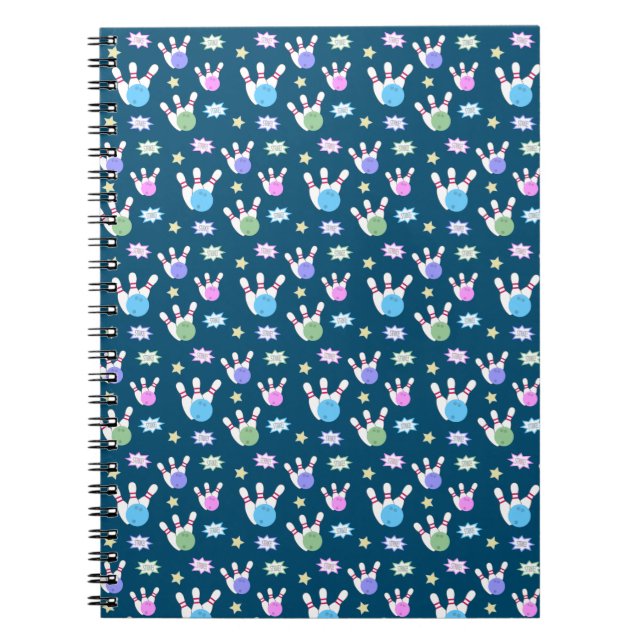 Fun and Fancy Bowling Pattern Notebook (Front)