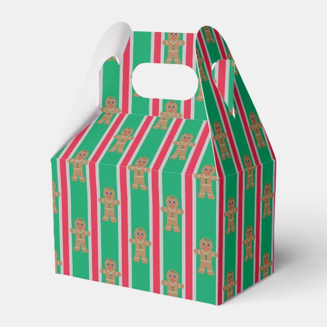 Fun and Fancy Christmas Gingerbread Favour Box (Front Side)