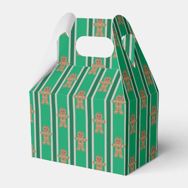 Fun and Fancy Christmas Gingerbread Favour Box (Front Side)
